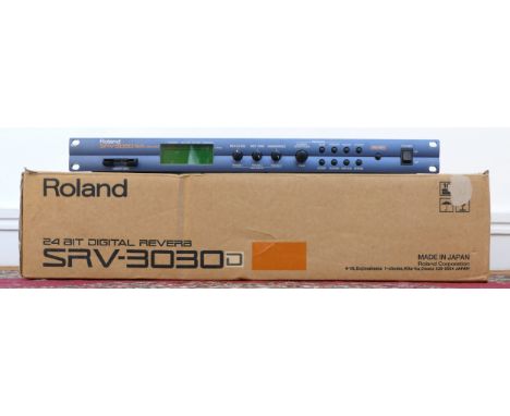 A Roland SRV-3030D 24bit digital reverb effects processor, rack mountable, original box with manual 
