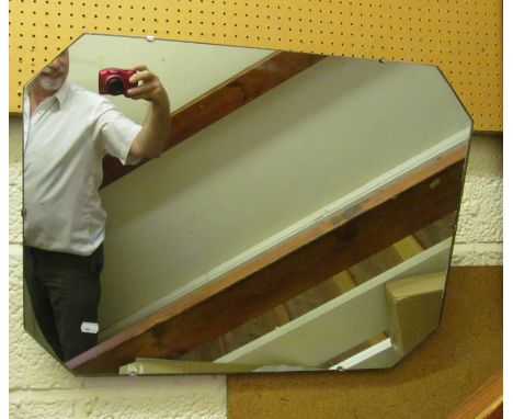 A frameless 1950's mirror with War Defence stamp to back KA17321 Clarke &amp; Co. (Hoxton) Ltd Oct. 1955