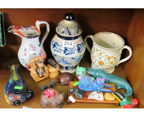 A lidded vase, jug, pot etc