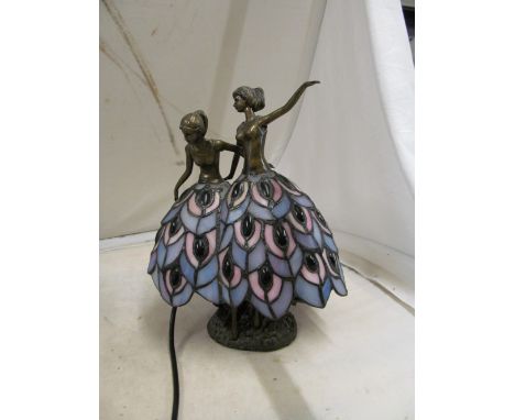 A double dancer shade lamp