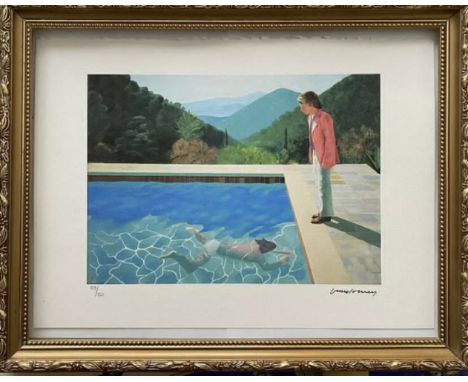 David HOCKNEY (né en 1937), D’Après Portrait of an artist Sérigraphie en couleur sur papier, signée dans la planche , Cachet 