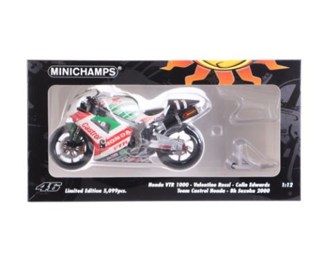 Minichamps 1/12th scale Valentino Rossi Collection Honda VTR1000 Valentino Rossi / Colin Edwards Team Castrol Honda 8H Suzuka