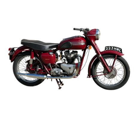 A 1955 Triumph 5T Speed Twin, registration no. 223 HML, frame no. 73893, engine no. 5T 73893, gearbox no. 70569, red.  This S