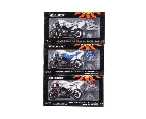 Minichamps 1/12th scale Valentino Rossi Collection Limited edition MotoGP Racing Motorcycles Yamaha YZR M1 Fiat Yamaha Team M