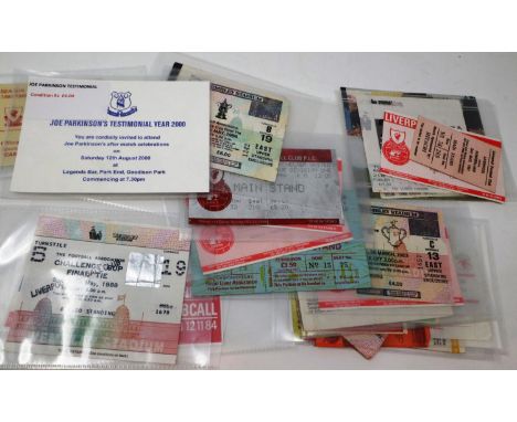 Ticket stubs: a large quantity of Liverpool, International and other ticket stubs, 1970s-1990s. P&amp;P Group 1 (£14+VAT for 