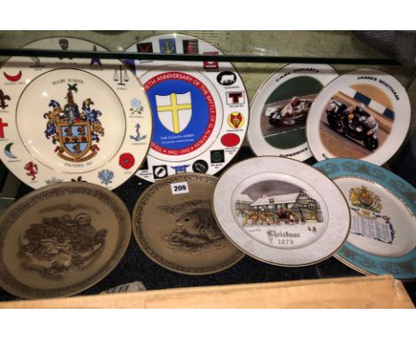 PAIR OF POOLE LIMITED EDITION MATT BARBARA LINLEY ADAMS WILDLIFE PLATES, ROYAL WORCESTER CHRISTMAS PLATE, TWO AYNSLEY SILVER 