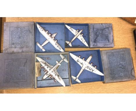 MECCANO DINKY DIECAST MAYO COMPOSITE NO. 63, EMPIRE FLYING  BOAT NO. 60r, CLIPPER III FLYING BOAT NO. 60w, DOUGLAS D.C.3 NO. 