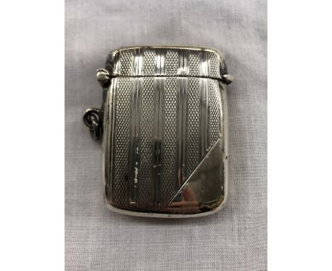 ENGINE TURNED SILVER VESTA CASE