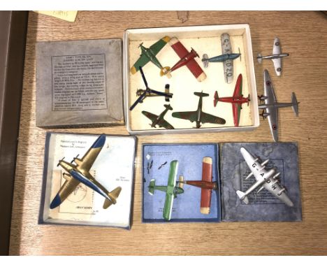 ASSORTED SELECTION OF MECCANO DINKY DIECAST AIRCRAFT INCLUDING MERCURY SEAPLANE, AMIOT 370, HAWKER HURRICANE, ETC
