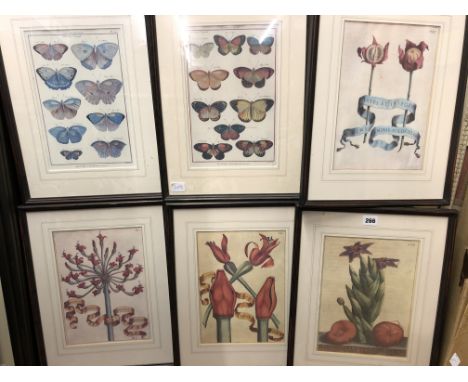 SELECTION OF PRINTS OF BOTANICAL STUDIES FROM BOOKPLATES ILLUSTRATIONS (6) AND FOUR OTHERS OF BUTTERFLY STUDIES