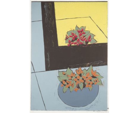 MARTIN HUIDOBRO1972 Aachen'PRIMELN' (1998) Farblinolschnitt auf Velin. DM 70,5 x 49 cm (R. 92 x 71,5 cm). Unten rechts mit Bl