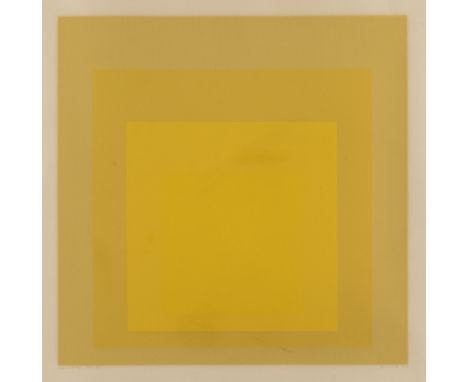 JOSEF ALBERS1888 Bottrop - 1976 New Haven'RARE ECHO' (1965) Farbserigrafie auf Karton. 28 x 28 cm, SM 36,5 x 36,5 cm (R. 57 x