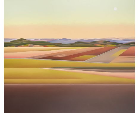 JAN SCHÜLER1963 Gießen'HERBSTABEND IM ROTHAARGEBIRGE' (1998) Öl auf Nessel. 130 x 150 cm (R. 132 x 152cm). Verso: Rückseitig 