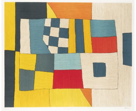 TETSUO MIZU1944 Tokyo'LOS ANGELES' (1990)   Farbradierung auf Velin. DM 55 x 66,5 cm (R. 87 x 98 cm). Unten rechts mit Bleist