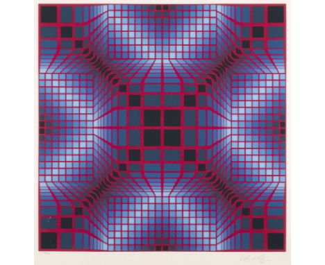 VICTOR VASARELY1908 Pecs - 1997 Annet-sur-MarneOhne Titel Farbserigraphie. SM 51 x 51 cm (R. 67 x 67 cm). Signiert unten rech