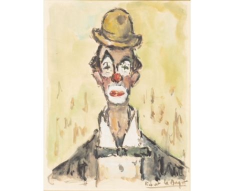 ROBERT LE BERGER1905 Paris - 1972 ebendaDER CLOWN Aquarell und Gouache auf Papier. SM 33,5 x 26,5 cm (R. 43 x 36 cm). Unten r