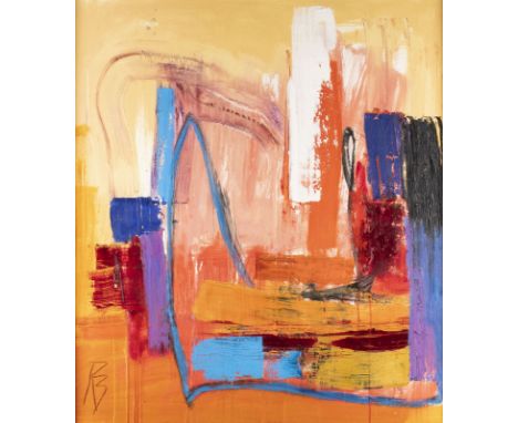 REINHOLD BRAUN1961 KarlsruheOHNE TITEL Mischtechnik auf Leinwand. 99 x 86 cm (R. 107 x 95 cm). Unten links monogrammiert 'RB'