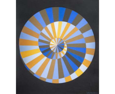 VICTOR VASARELY1906 Pécs, Ungarn - 1997 Paris'OLYMPIA' (1971/72) Farbserigrafie auf Karton. 81 x 72 cm (R. 83 x 74 cm). Unten