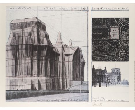 CHRISTO &amp; JEANNE-CLAUDE1935 Gabrowo, Bulgarien bzw. Casablanca - 2009 bzw. 2020 New York City'WRAPPED REICHSTAG' (1992) F