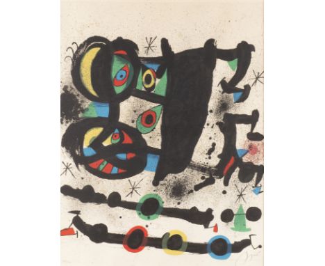 JOAN MIRÓ1893 Montroig - 1983 Calamajor (Mallorca)'HOMENAJE A JOSEP LLUIS SERT' (1972) Farblithographie auf Velin. SM 73 x 56
