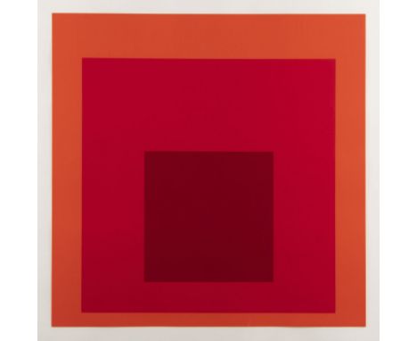JOSEF ALBERS1888 Bottrop - 1976 New Haven 'HOMMAGE TO THE SQUARE' Farbserigrafie auf leichtem Karton. 50 x 50 cm (R. 61,5 x 6