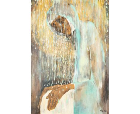 HANNA DABKOWSKA-SKRIABIN1932 Warschau - 2013 JózefówWEINENDE (1987) Öl auf Leinwand. 100 x 70 cm (R. 120 x 90 cm). Unten rech
