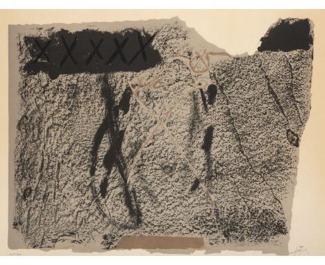 ANTONI TÀPIES1923 Barcelona - 2012 ebenda'NOIR ET CRAI' (1967) Farblithografie auf Velin. DM 50 x 64 cm, SM 54,5 x 73 cm (R. 