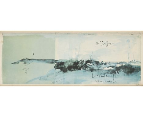 HORST JANSSEN1929 Hamburg - 1995 ebenda'LANDSCHAFT' (1973) Offsetlithografie auf Papier. DM 25,5 x 70,4 cm, BM 28 x 72,5 cm (