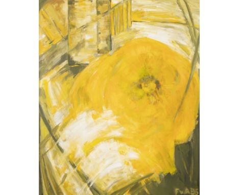 FABRIZIA VON ALTROCKtätig 2. Hälfte 20. Jh.'SONNENBLUME' (1996) Öl auf Leinwand. 145 x 120 cm (R. 147 x 122 cm). Unten rechts