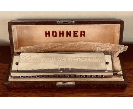 HOHNER 64 CHROMONICA HARMONICA, APPROX 18cm LONG
AS NEW