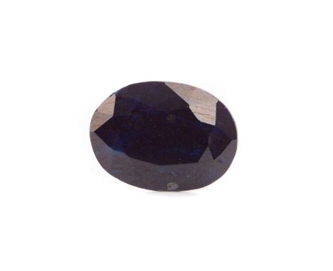 **TWO UNMOUNTED GEMSTONES,including a 15.50 carat oval mixed cut treated sapphire and a 0.39 carat oval cabochon opal, each w