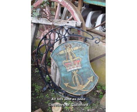 VINTAGE PUB SIGN ON CAST IRON BRACKET