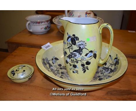 LIME GREEN DECORATIVE JUG AND BASIN SET (9428 PSL)