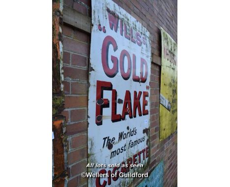 VINTAGE ENAMEL SIGN, 91CM X 152CM