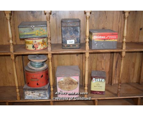 COLLECTION OF VINTAGE BISCUIT AND GRAVY TINS