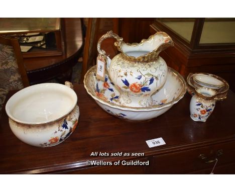 COLLECTION OF PORCELAIN INCLUDING JUG AND BASIN