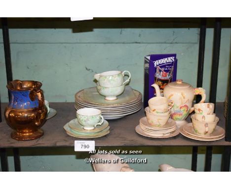 SHELF OF MIXED PORCELAIN WARE