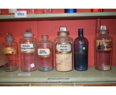 SHELF OF APOTHACARY JARS