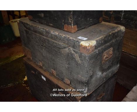 LARGE METALBOUND TRUNK