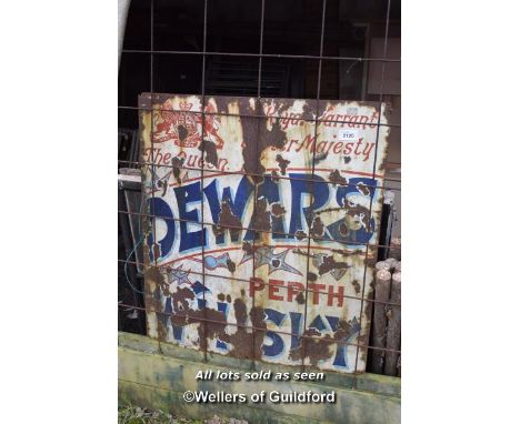 VINTAGE ENAMEL SIGN, 93CM X 102CM