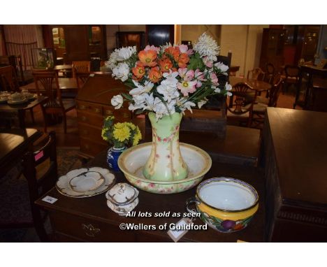 COLLECTION OF PORCELAIN INCLUDING BOOTHS PLATES, JUG AND BASIN