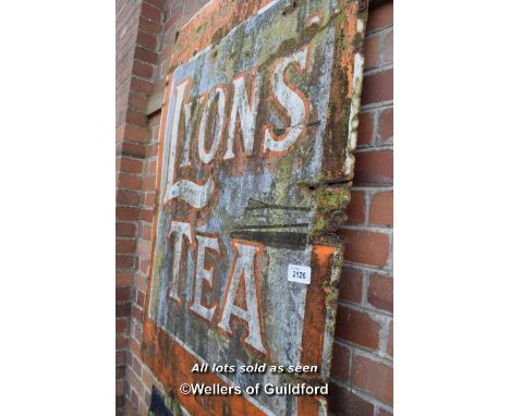 VINTAGE ENAMEL SIGN, 102CM X 152CM
