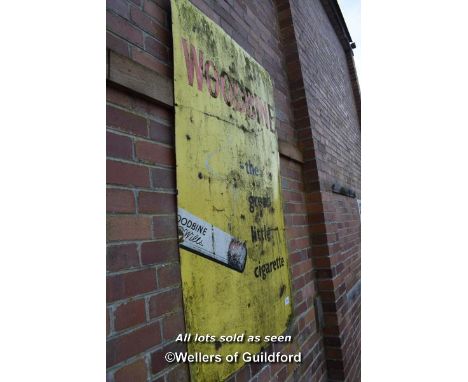 VINTAGE ENAMEL SIGN, 92CM X 152CM
