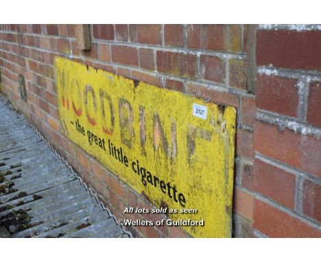 VINTAGE ENAMEL SIGN, 153CM X 43CM
