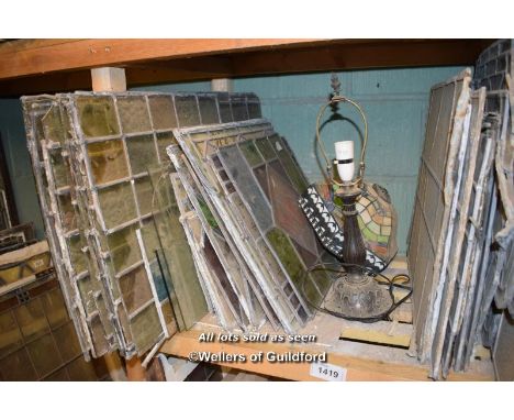 SHELF OF LEADLIGHT PANELS