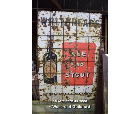 VINTAGE ENAMEL SIGN, 102CM X 152CM