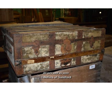 METALBOUND CANVAS TRUNK