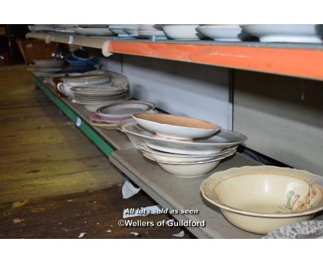 LARGE SHELF OF MIXED PORCELAIN COLLECTIBLES