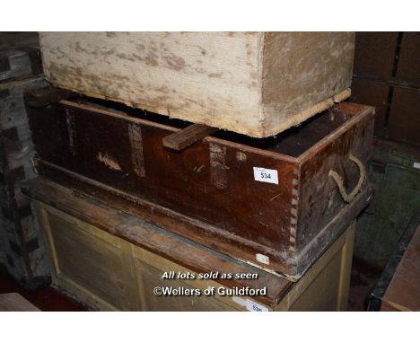 LARGE TEAK TRUNK
