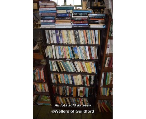 SIX SHELF BOOKCASE FULL OF MIXED BOOKS